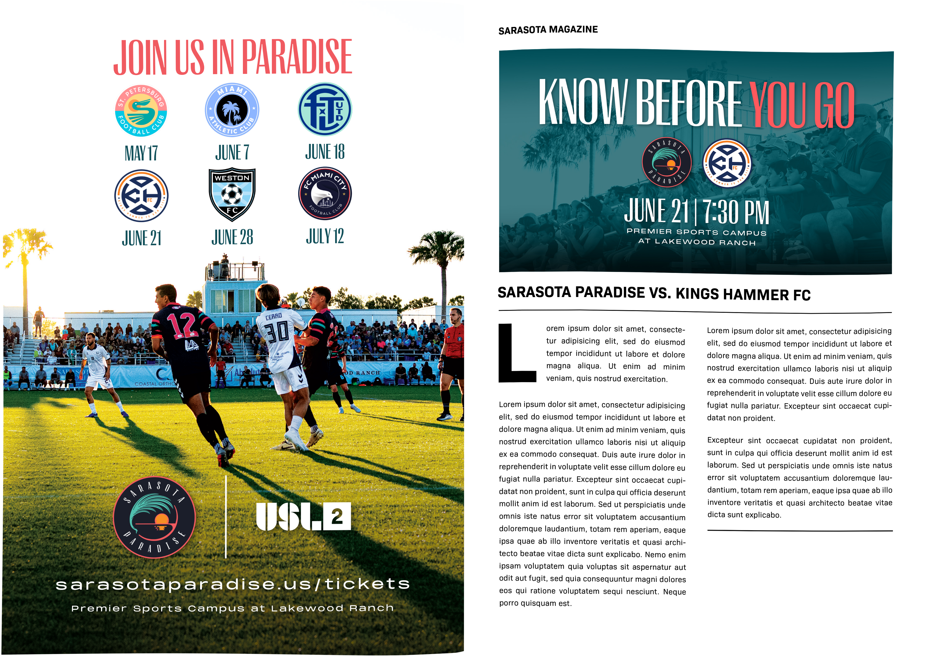 Sarasota Paradise magazine spread