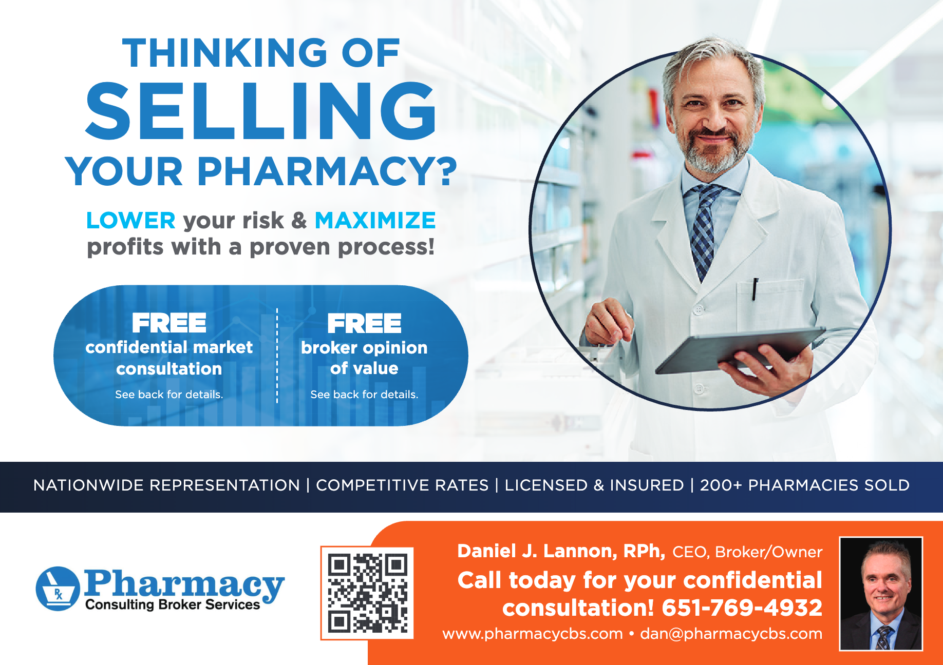 Pharmacy postcard — front